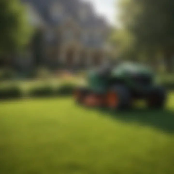 Illustration of seasonal changes affecting lawn care