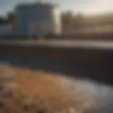 Detailed view of sludge tank technology