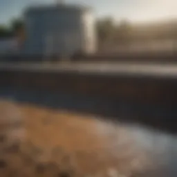 Detailed view of sludge tank technology