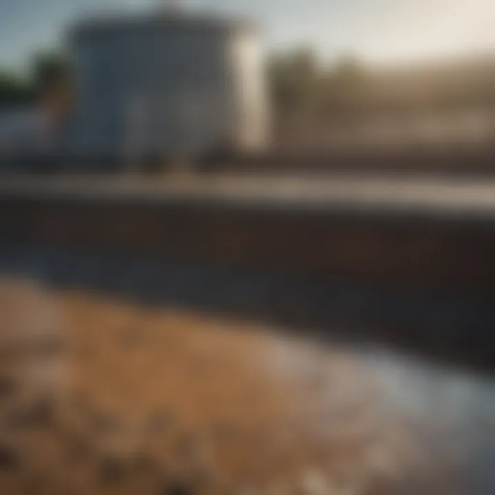 Detailed view of sludge tank technology