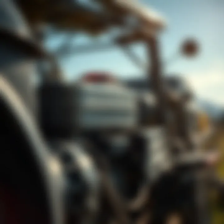 Small Machinery Utilizing Engine Oil Illustration of small machinery in use, highlighting the importance of engine oil
