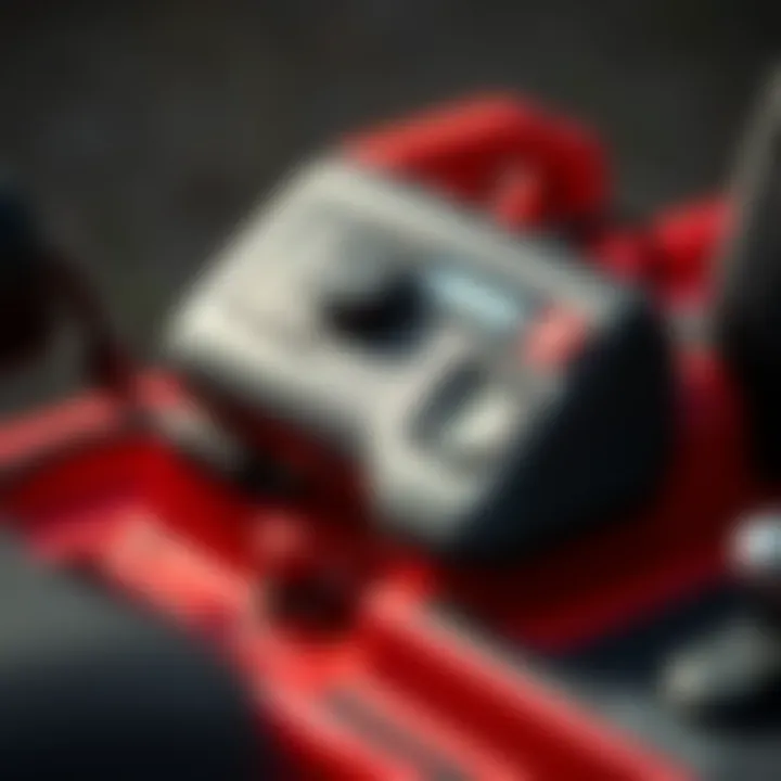 Advanced Controls of Snapper Zero Turn Mower Close-up of Snapper mower controls highlighting advanced technology