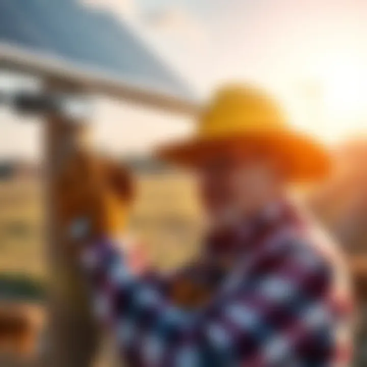 Solar panel fence charger installation