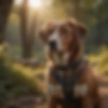 Behavioral training session with a dog