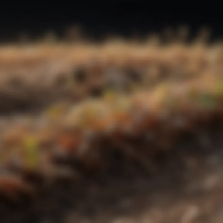 Microscopic view of beneficial soil microorganisms