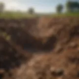 Vibrant soil enriched with organic matter