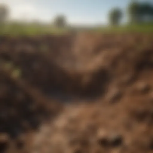 Vibrant soil enriched with organic matter