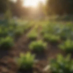A thriving organic farm showcasing diverse crops under sustainable farming practices