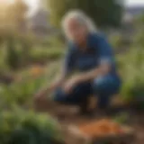 A diverse community garden promoting local food production