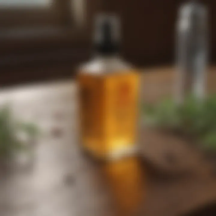 Natural repellents displayed on a table