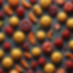 An assortment of imperfect fruits showcasing their unique shapes and colors