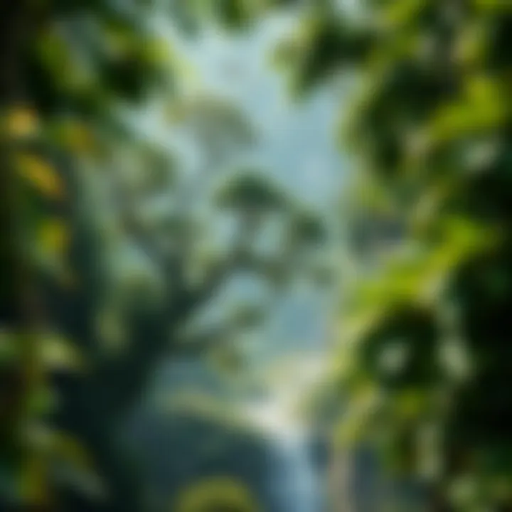 Ecosystem Relationships in the Amazon Illustration of the intricate relationships within the Amazon ecosystem.