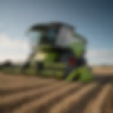 Detailed view of the technical specifications of Claas harvester