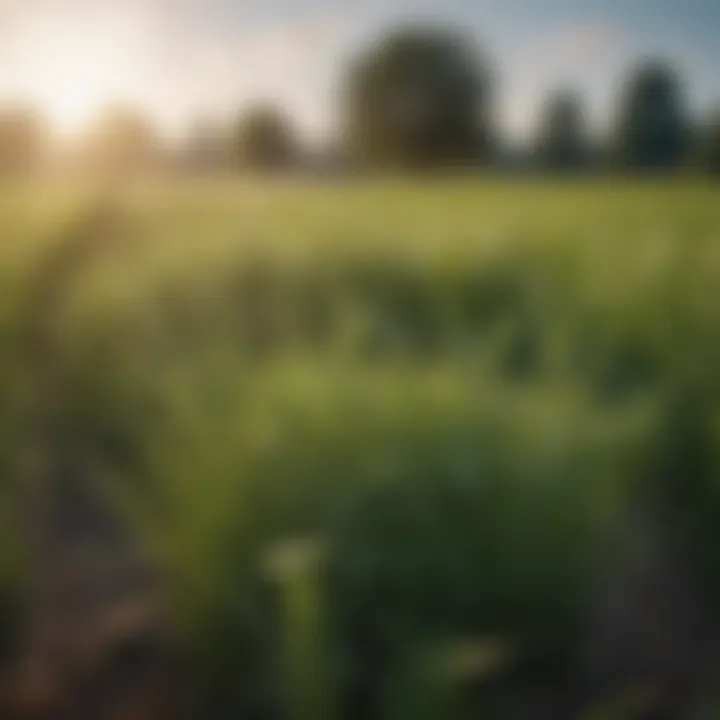 Goose grass in agricultural field