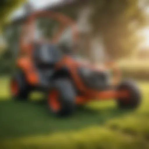 Visual representation of roll bars on a lawn mower