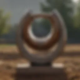 Innovative rocker horse shoe in agricultural setting