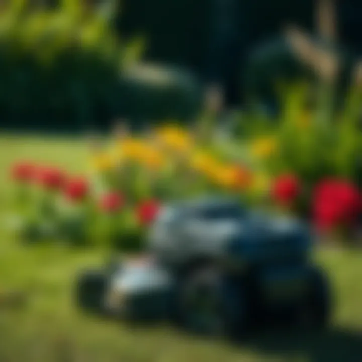 Lawn Care with Hustler Mowers A thriving garden maintained by a Hustler lawn mower