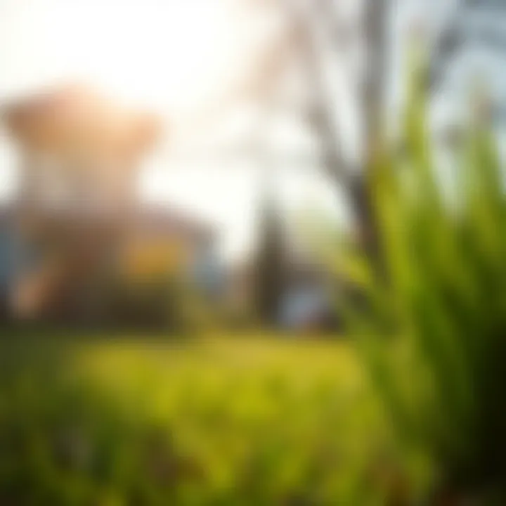 Healthy lawn demonstrating benefits of timely planting