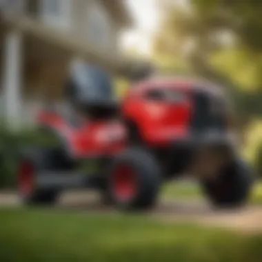 Sleek design of the Troy Bilt XP lawn tractor showcasing its advanced engineering