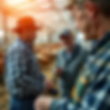 Farmers discussing regulations