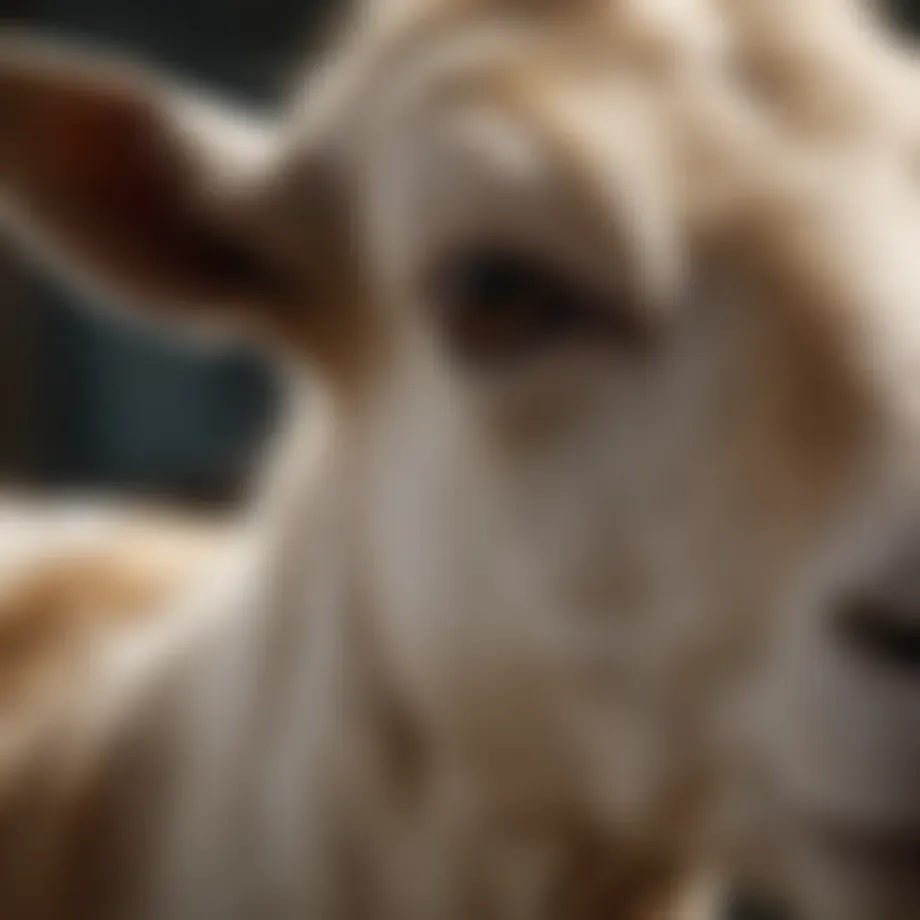 Goat showing signs of mastitis