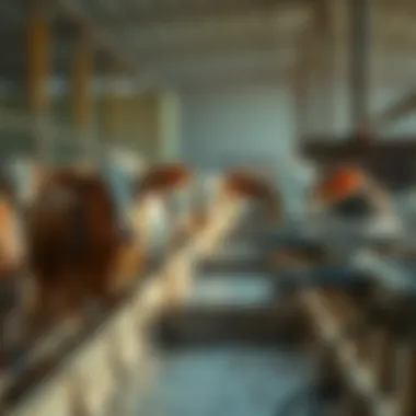 Supporting Livestock with Arena Waterers Arena waterers in use on a sustainable farm, supporting livestock hydration