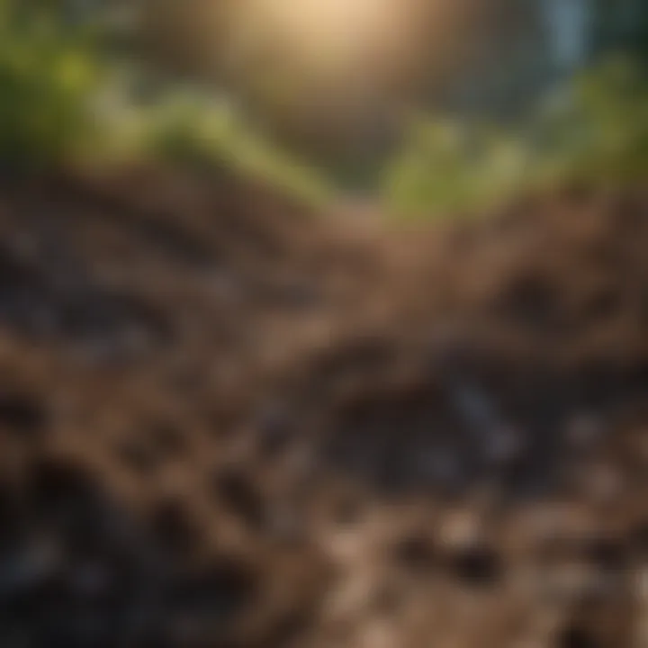 Healthy soil enriched with compost