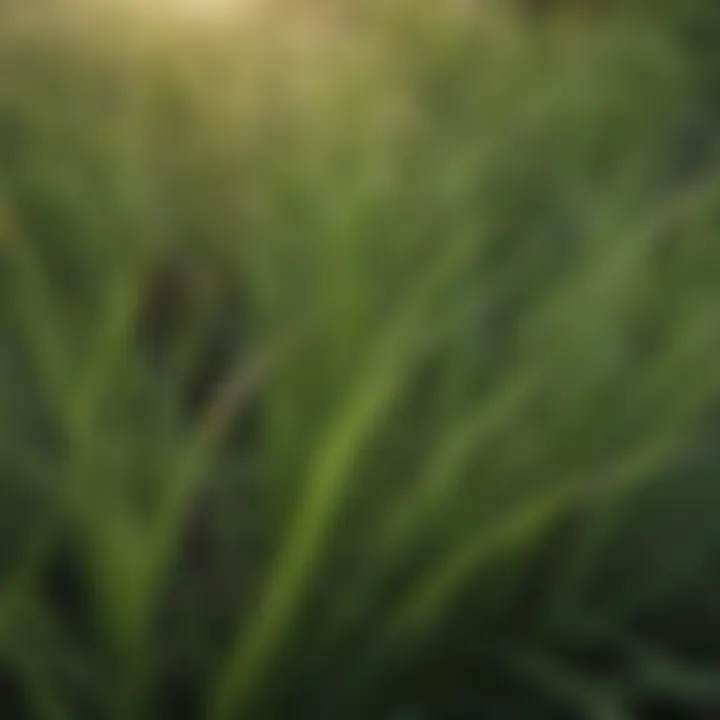 Close-up of lush drought tolerant Bermuda grass blades