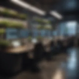 Federal government software engineering workspace with advanced technology.