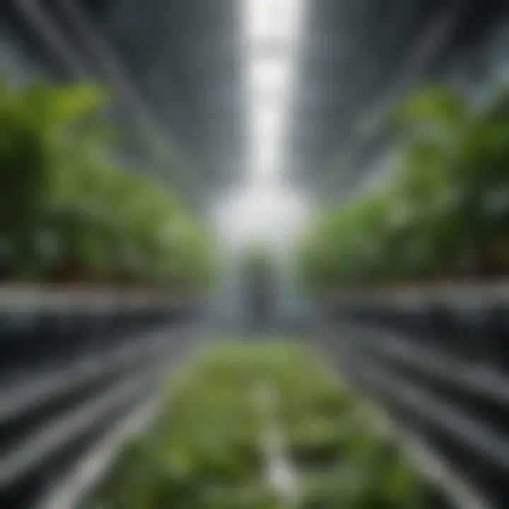 Hydroponic system showcasing nutrient-rich water