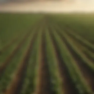 A visual representation of genetically modified crops in a field