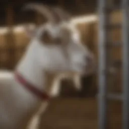 Goat stanchion design showcasing robust structure