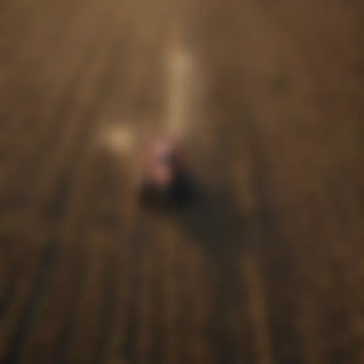 Aerial view of innovative agricultural fields