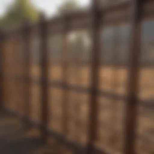 Detailed view of H&W corral panel construction showcasing durability and strength.