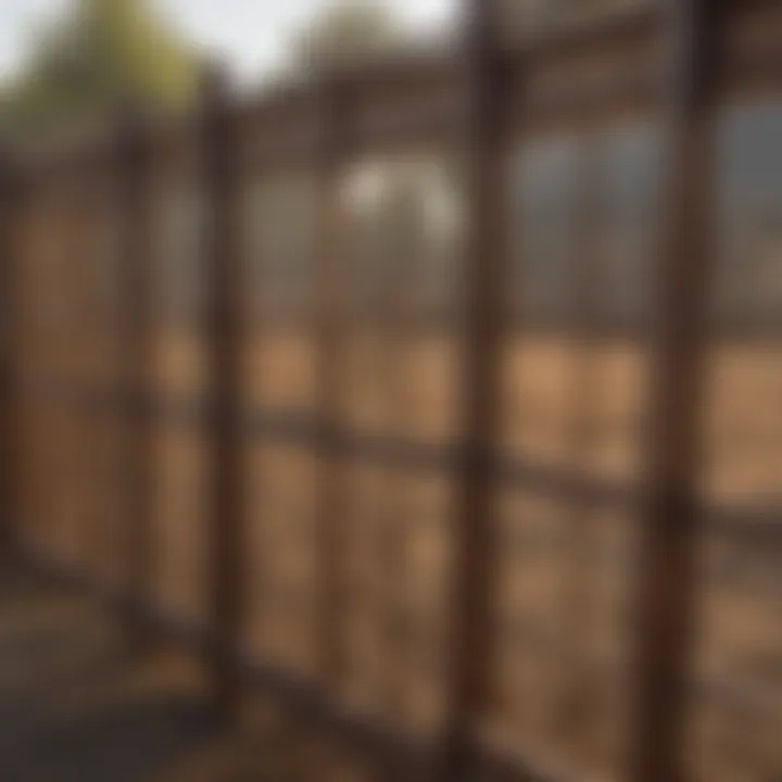 Detailed view of H&W corral panel construction showcasing durability and strength.