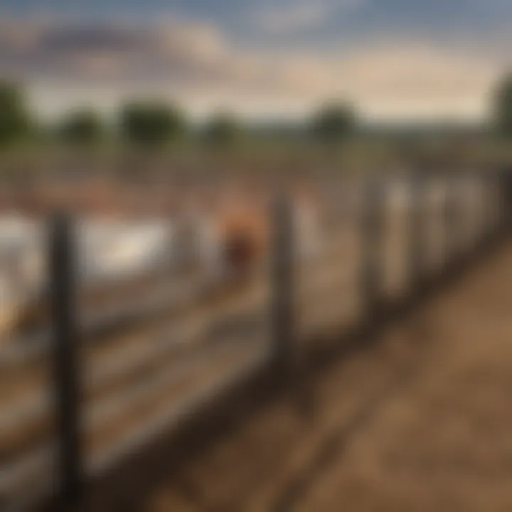 H&W corral panels in a livestock management setting highlighting their applications.