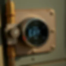 Detailed diagram of a hydronic heating system thermostat