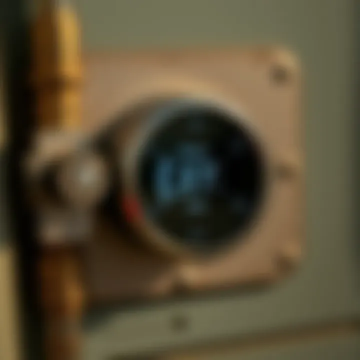 Detailed diagram of a hydronic heating system thermostat