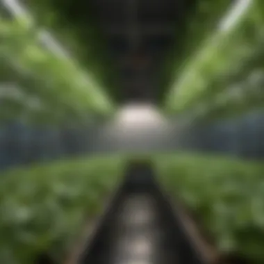 Healthy hydroponic crops thriving with proper aeration