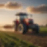 Tractor on a vast agricultural field showcasing its weight distribution