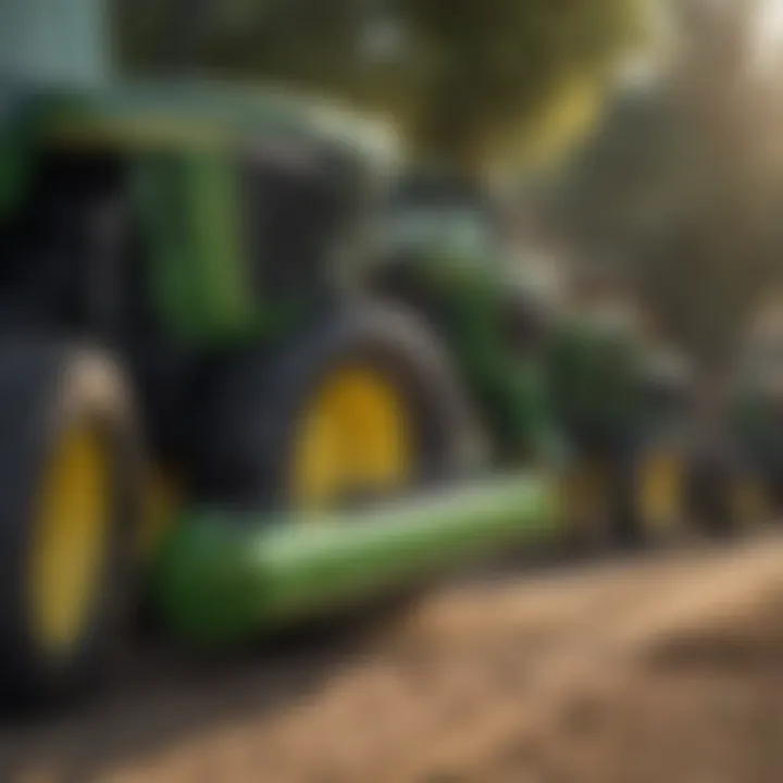 Comparison of different front bumper styles available for John Deere tractors highlighting functionality and aesthetics.