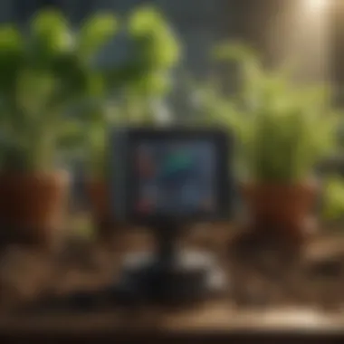 Lumen meter displaying data on plant growth correlation
