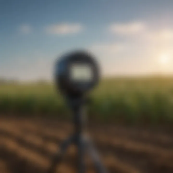 Measuring light intensity in a crop field