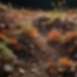 Diverse microbial life in a soil sample