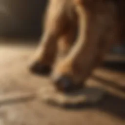 Measuring a dog's paw for Muttluks sizing