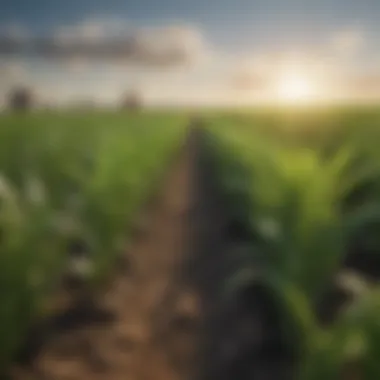 Crops Thriving with Nitrogen Field showcasing crops benefiting from nitrogen application