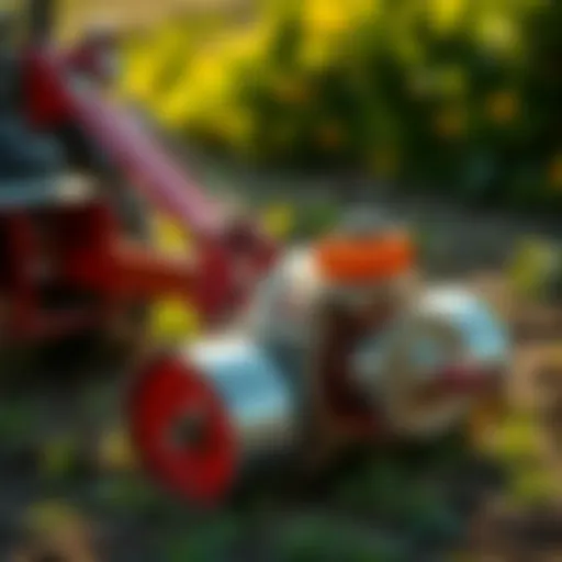 Mechanics of the Offset Brush Hog Illustration depicting the mechanics of an offset brush hog