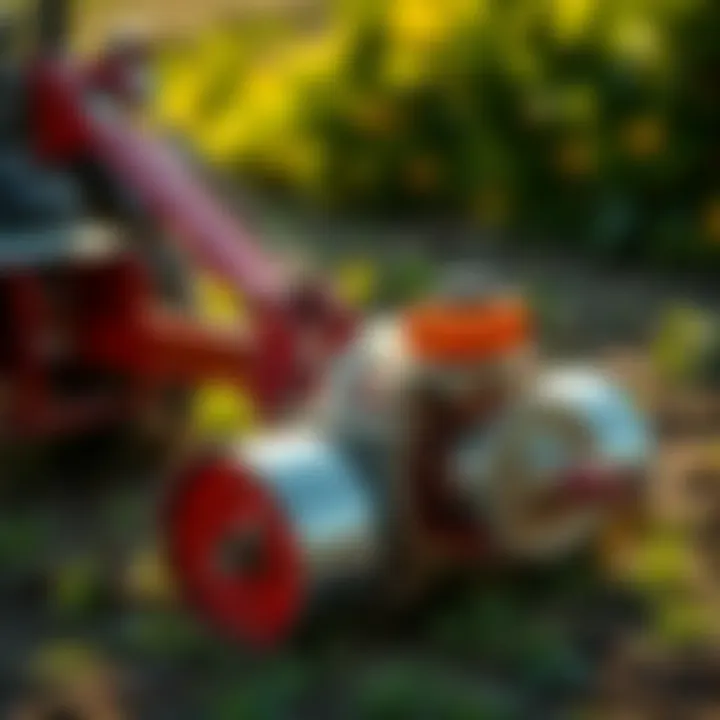 Mechanics of the Offset Brush Hog Illustration depicting the mechanics of an offset brush hog