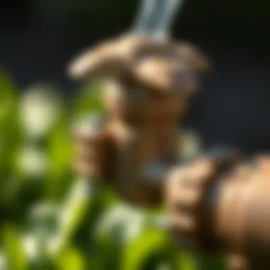 Detailed View of a Backflow Valve Close-up of a plastic backflow valve