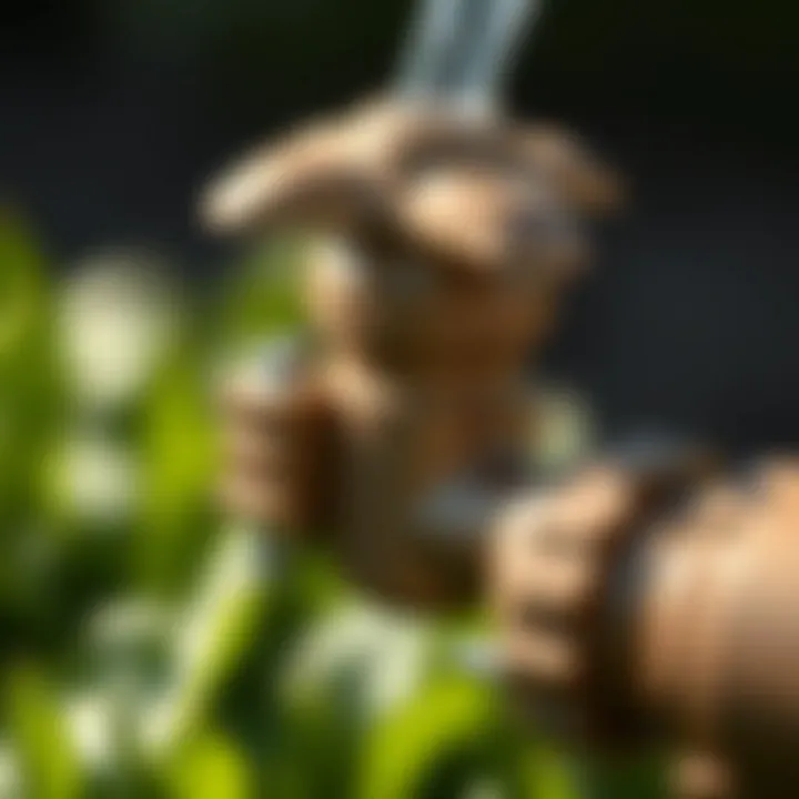 Detailed View of a Backflow Valve Close-up of a plastic backflow valve